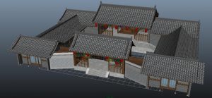 中式建筑三维建模案例