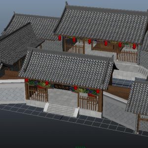 中式建筑三维建模案例